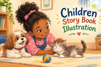 children story book illustration children story children story book illustration