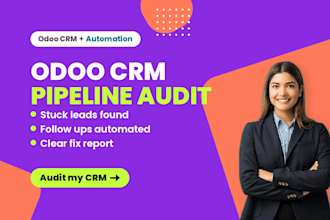 odoo crm audit, odoo crm automation, odoo crm pipeline fix, odoo crm consultant