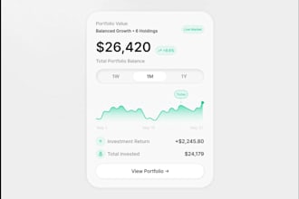 design UI fintech card management dashboard, investment portfolio dashboard