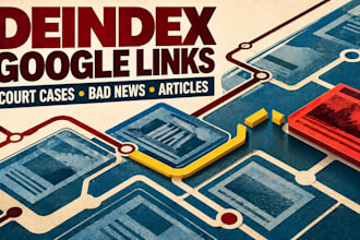 deindex defamatory google links, court cases, negative links, news articles