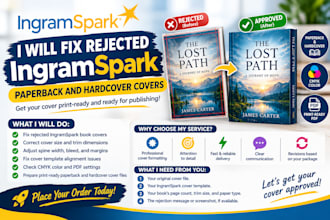 fix rejected ingramspark paperback and hardcover covers
