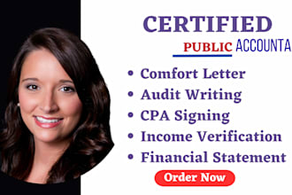 prepare and review financial statements as certified public accountant