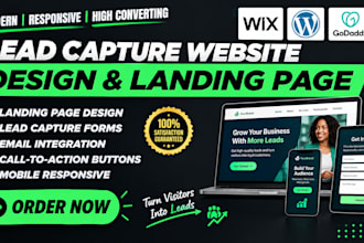 design landing page lead capture page one page website systeme io sales funnel