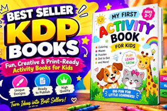 design kids activity workbook, coloring book and KDP low content books