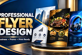 design a professional business or promotional flyer