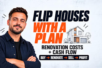 create a house flipping business plan with renovation costs and cash flow