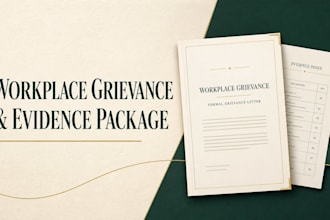 draft a formal workplace grievance and strategic evidence package