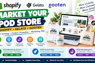 traffic your shopify print on demand store with gelato or gooten for sales