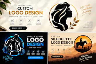 design a unique custom silhouette logo