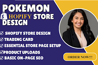 design a pokemon shopify store for trading cards and collectibles