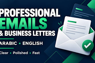 write professional business emails and letters in arabic and english