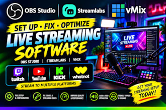 set up fix and optimize obs studio streamlabs and vmix for live streaming