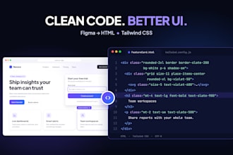 convert figma to html css tailwind responsive website