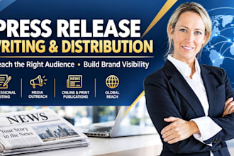 write a professional press release for your business or brand