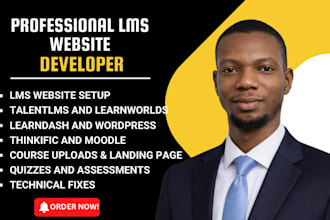 build lms website on talentlms, learnworlds, learndash, thinkific and moodle lms