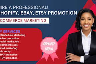 promote shopify store, etsy shop and ebay listings, promotion and boost sales