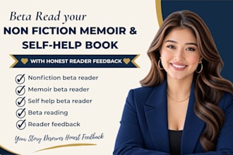 beta read your nonfiction memoir or self help book with honest feedback