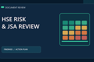 review your hse risk assessment and jsa documents