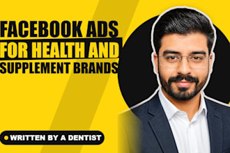write facebook ad copy and meta ads copywriting for health and supplement brands