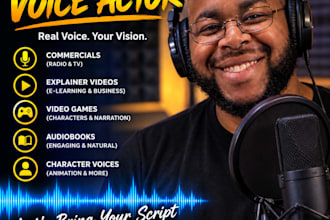 record a professional voiceover for your video, commercial, or narration