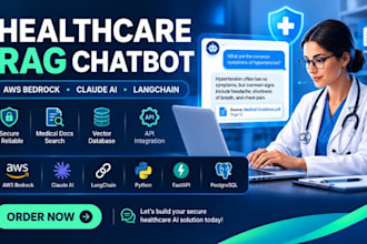 build aws bedrook hipaa complaint rag chatbot claude ai langchain base44 replit
