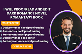 proofread dark romance novel romantasy book editor fantasy manuscript proofread
