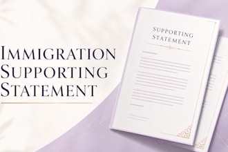 edit and organize a professional immigration application supporting statement