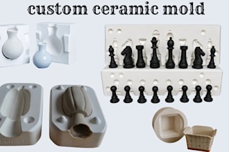 design 3d printable slip casting molds for ceramics and pottery