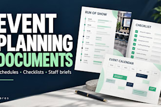 create an event schedule checklist and staff briefing for your event