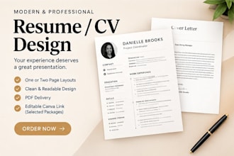 design a professional resume or CV in canva