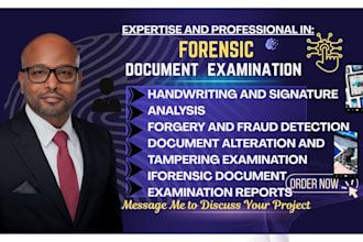 do professional handwriting and signature analysis, and comparison