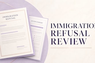 prepare a detailed immigration refusal document review and issues summary