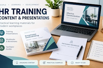 create HR training content employee training and HR presentations