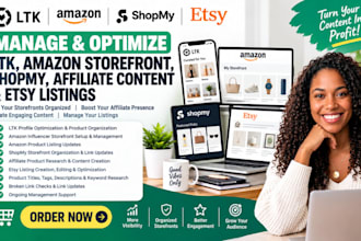 create ltk amazon storefront shopmy content amazon listing manage affiliate etsy