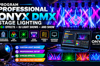 program professional onyx dmx stage lighting rgb effects dj light shows and show
