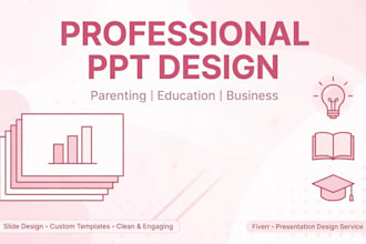 design professional PPT and educational presentation slides