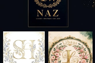 design luxury boutique clothing brand naz gold foil style