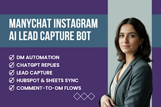 build a manychat instagram chatbot with chatgpt and hubspot sync