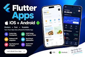 develop a flutter mobile app for ios android app creation as flutter developer