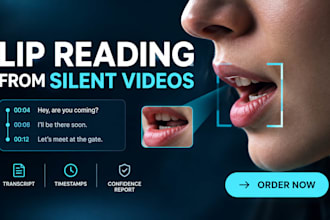 transcribe visible speech from silent videos with timestamps
