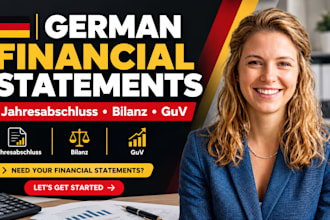 prepare german financial statements, jahresabschluss, bilanz and guv