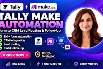 setup tally make automation integrate tally form crm lead routing follow up