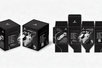 create custom box dieline, die cut and crease lines with print ready pdf files