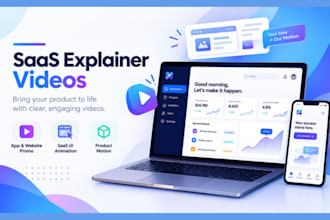 saas explainer video app website promo video saas ui animation product motion