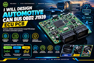 design automotive can bus obd2 j1939 ecu pcb
