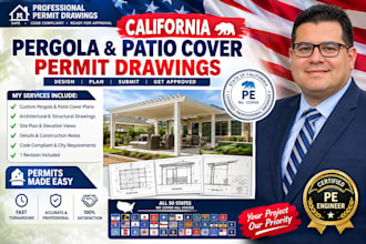 create california pergola and patio cover permit drawings
