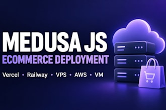 deploy your medusa js ecommerce store on vercel, railway, vps, AWS, or vm