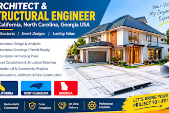 architect and structural engineer for california, north carolina, georgia USA