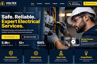design squarespace electrician website electrical contractor estimate request