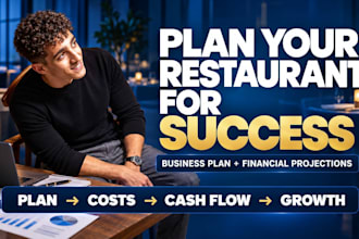 write a restaurant business plan with financial projections and cash flow